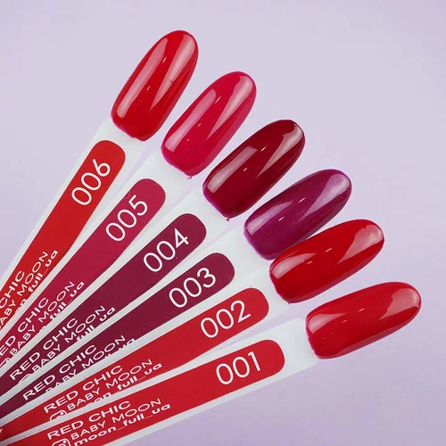 Гель лак BABY MOON Red Chic №001 клубнично-красный 6 мл (5908254000881) - Фото №3
