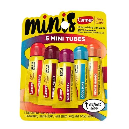 Набор миниатюр бальзамов для губ в тюбике CARMEX Daily Care 5 шт (083078014117) - Фото №1