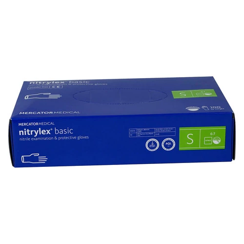 Перчатки ProSteril Nitrylex Basic Dark Blue синие нитриловые без талька S 100 шт (5906615122494) - Фото №3
