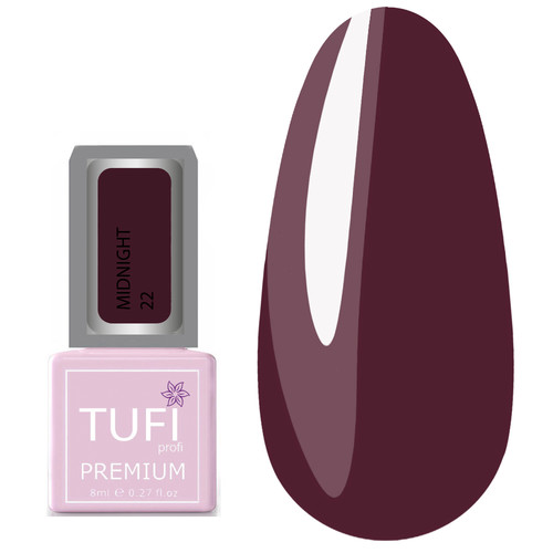 Гель-лак TUFI profi MIDNIGHT 22 Фиолетовое вино 8 мл (0121260)