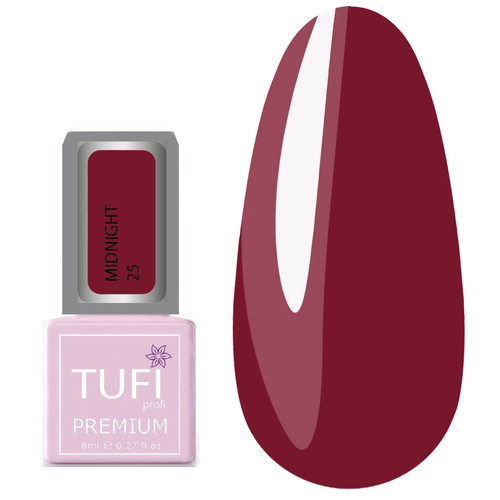 Гель-лак TUFI profi MIDNIGHT 25 Темный кардинал 8 мл (0121263)