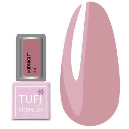 Гель-лак TUFI profi MIDNIGHT 28 Серебристо-розовый 8 мл (0121266)