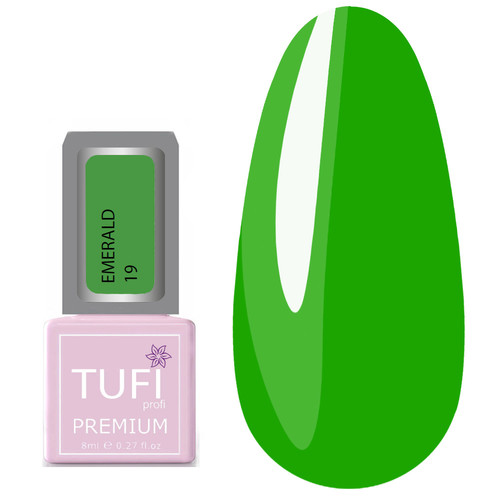Гель-лак TUFI profi EMERALD 19 Сочный зеленый 8 мл (0121273)