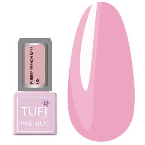 База TUFI profi RUBBER FRENCH BASE 08 Розовый Закат 8 мл (0123393)