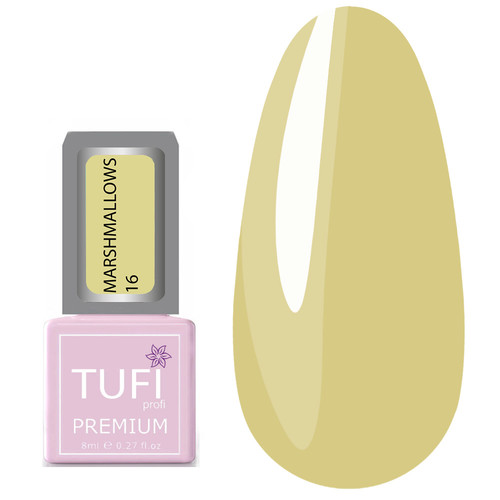 Гель-лак TUFI profi MARSHMALLOWS 16 Желтый пастельный 8 мл (0121233)