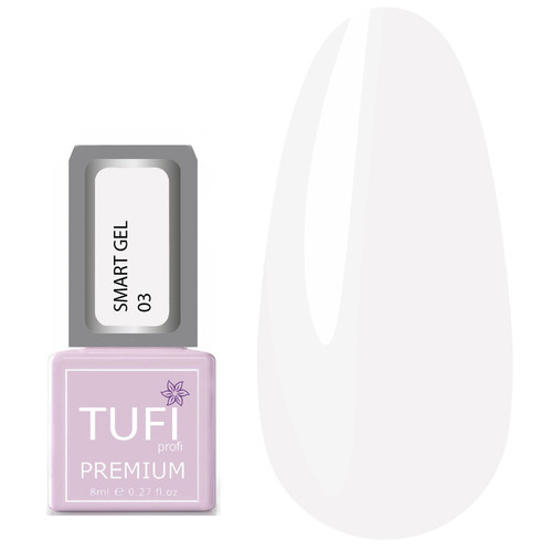 Универсальный жидкий полигель TUFI profi SMART GEL 03 Снег 8 мл (0121694)