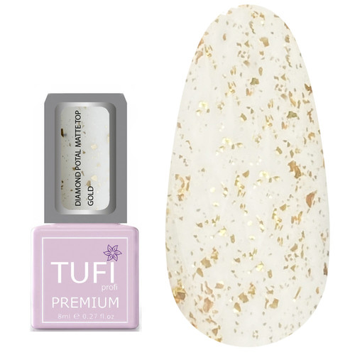 Топ TUFI profi DIAMOND POTAL MATTE TOP Золото 8 мл (0125769)