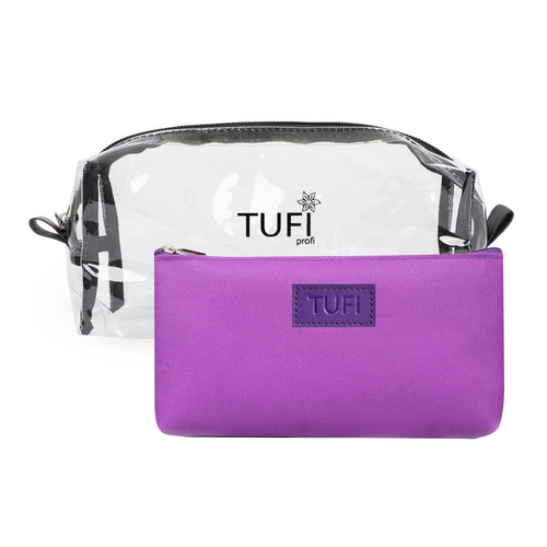 Набор косметичек TUFI profi PREMIUM прозрачная и фиолетовая (0133407)