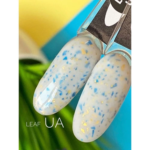База SAGA LEAF Ukraine  молочный с желто-синей поталью  9 мл (2000994685939) - Фото №3