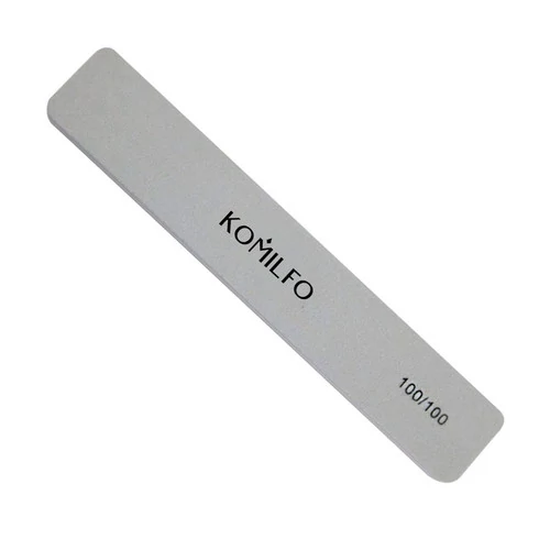 Баф Komilfo прямоугольный серый 100/100 грит (2900000006904)