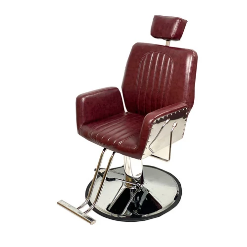 Парикмахерское кресло Infinity Lux Barber кожзаменитель бордовый VM01