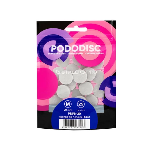 Спонж файл для педикюрного диска PODODISC STALEKS PRO M 25 шт (PDFB-20) - Фото №3