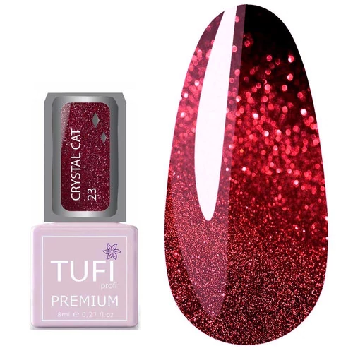 Гель-лак TUFI profi CRYSTAL CAT 23 Сангрия 8 мл (0173914)