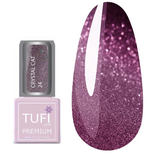 Гель-лак TUFI profi CRYSTAL CAT 24 Гранатовый голографик 8 мл (0173917)