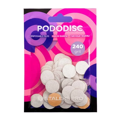 Сменные файлы белые PODODISC STALEKS PRO S 240 грит 50 шт (PDF-15-240w)