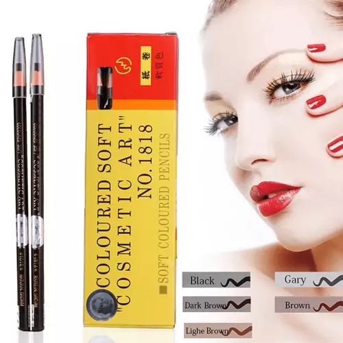 Карандаш для татуажа бровей разметочный водостойкий Cosmetic art 1818 черный (001554) - Фото №4
