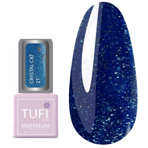 Гель-лак TUFI profi CRYSTAL CAT 21 Циан 8 мл (0173912)