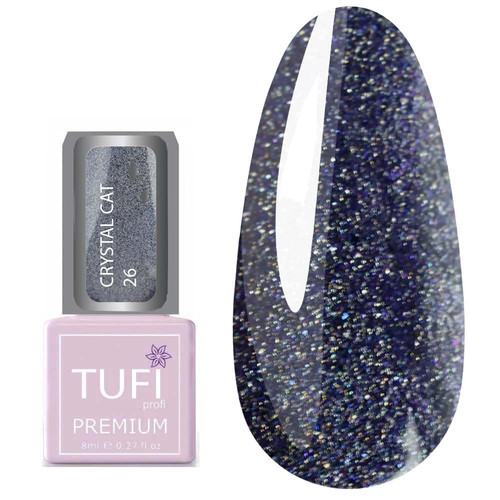 Гель-лак TUFI profi CRYSTAL CAT 26 Синій голографік 8 мл (0173919)