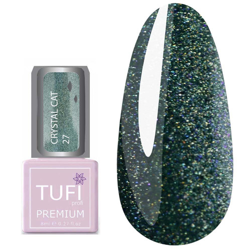 Гель-лак TUFI profi CRYSTAL CAT 27 Малахіт голографік 8 мл (0173920)
