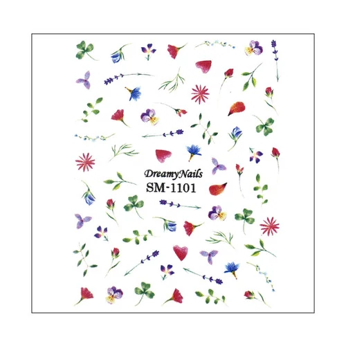 Слайдер дизайн DREAM NAILS SM-1101 маленькие цветочки