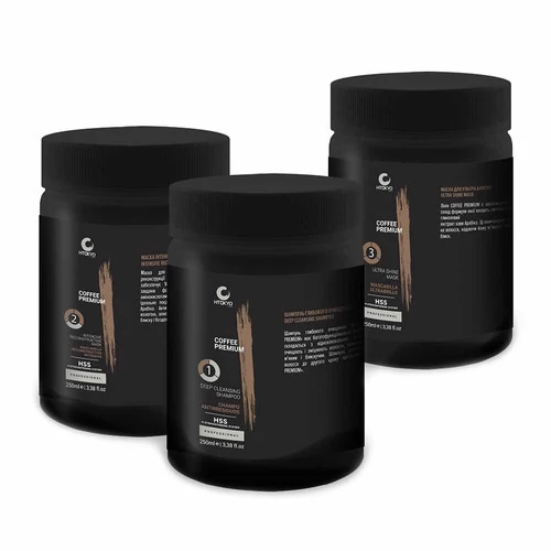 Набор для кератинового выпрямления H-TOKYO Coffee Premium All Liss 3х250мл CP-250