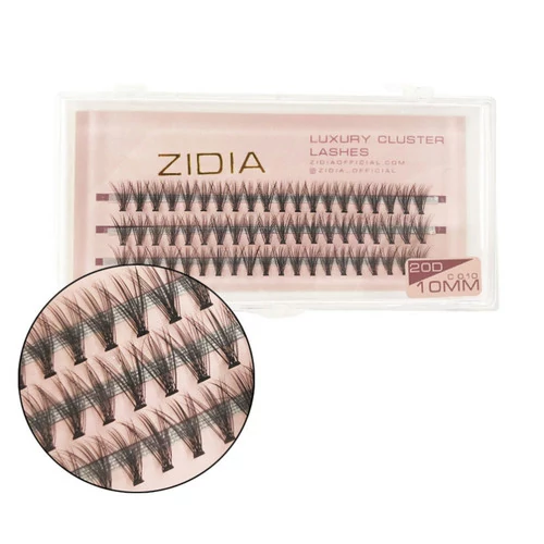 Ресницы ZIDIA Cluster lashes 20D C 0,10 3 ленты размер 10 mm (110011) - Фото №1