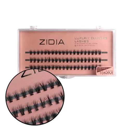 Ресницы ZIDIA Cluster lashes 20D MESSY C 0,10 3 ленты размер 10 mm (110113) - Фото №1