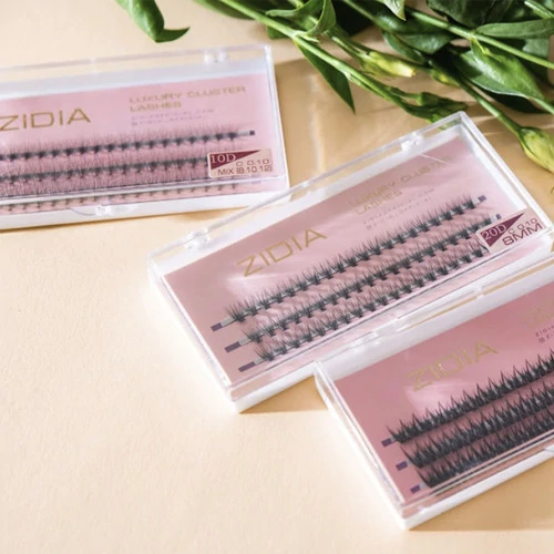 Ресницы ZIDIA Cluster lashes 20D C 0,10 3 ленты размер 10 mm (110011) - Фото №2