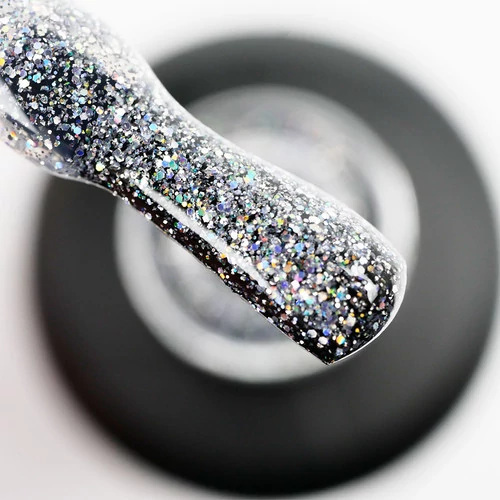 Топ NAILAPEX Sexy №2 светоотражающий с мелким серебристым шиммером без липкого слоя 15 мл (1607_2) - Фото №2