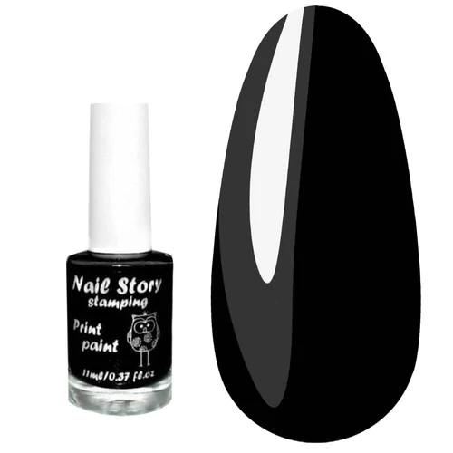Лак для стемпинга NAIL STORY черный (PPB)