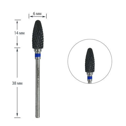 Cutter for manicure TUFI profi PREMIUM ceramic corn 6410501 blue notch