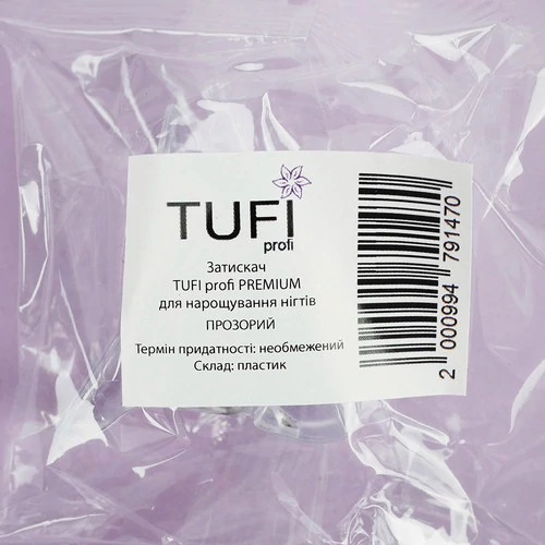 Зажим для наращивания ногтей TUFI profi Прозрачный Пластик (0202588) - Фото №3
