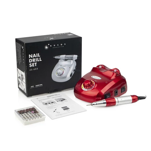Фрезер BUCOS ZS-603 PRO ROUGE RED 35000/45W+ 6 покращених фрез - Фото №3
