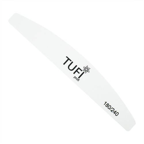 Пилка для ногтей TUFI profi Полукруг Белая 180/240 грит 17.8 см 1 шт (0231934)