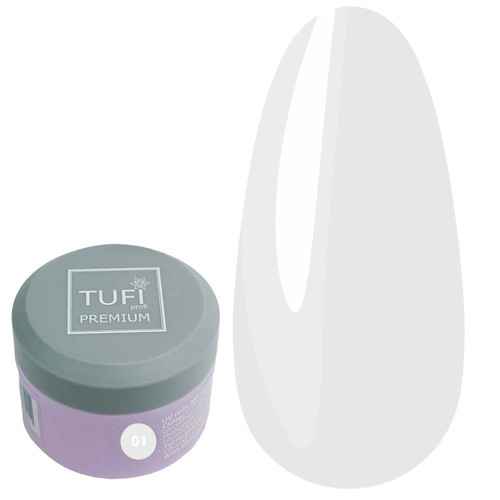 Гель для наращивания TUFI profi BUILDER GEL 01 Milky 15 г (0226508)