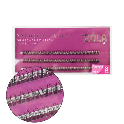 Ресницы ZOLA пучки Birdtail 8 mm