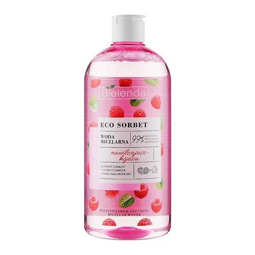 Мицеллярная вода BIELENDA Eco Sorbet Raspberry увлажняющая и успокаивающая 500 мл (196090) - Фото №1