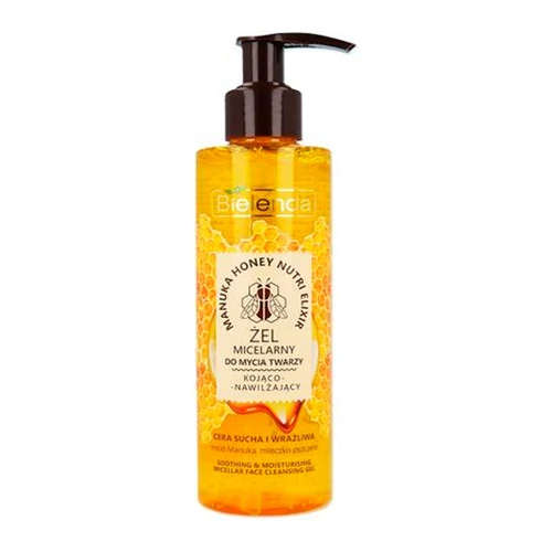 Успокаивающий и увлажняющий мицеллярный гель BIELENDA Manuka Honey для сухой и чувствительной кожи 200 г (50703)