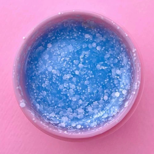 Гель LUNA Bubble №2 светло-голубой с блестками 5 мл (804-2240) - Фото №3