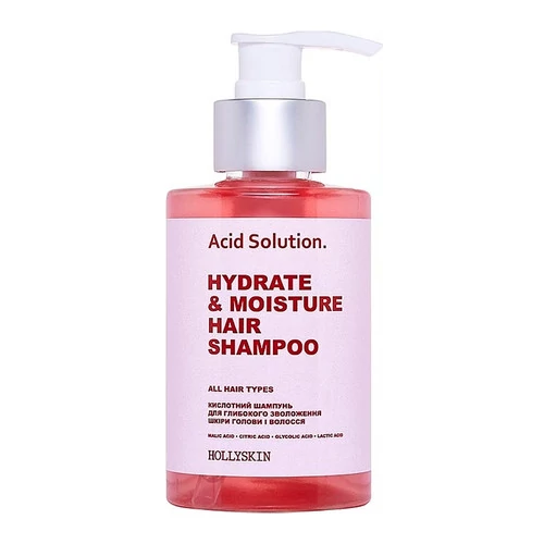 Шампунь кислотный HOLLYSKIN Acid Solution для глубокого увлажнения кожи головы и волос (0281h) - Фото №1