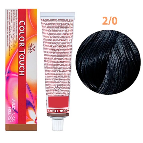 Краска для волос Wella Professionals Color Touch №2/0  глубокий черный pure naturals (8005610529523)