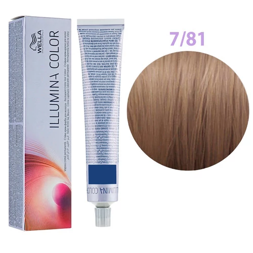 Краска для волос Wella Professionals Illumina Color № 7/81 блонд жемчужно-пепельный (8005610543024)