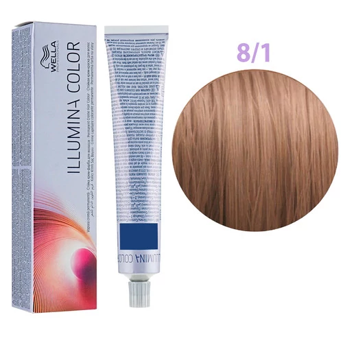Краска для волос Wella Professionals Illumina Color № 8/1 cветлый блонд пепельный (8005610539010)