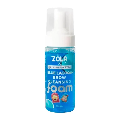 SALE Пена ZOLA Viktorina Vika для бровей очищающая голубая BLUE LAGOON BROW CLEANSING 150 мл (04830)