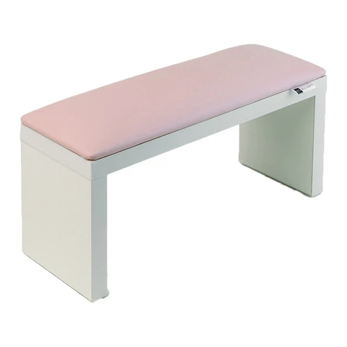 Подлокотник ECOSTAND Wood розовый на белых ножках 320х160х110 мм - Фото №1