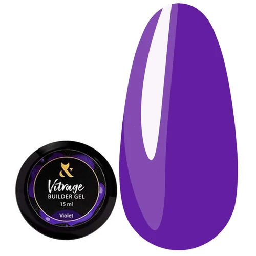 Гель F.O.X Vitrage Builder gel Violet 15 мл (VBG-v) - Фото №1