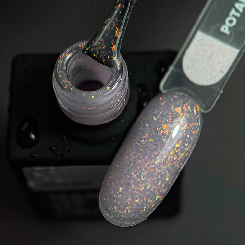 База NAILS OF THE DAY Potal №18 светло-розовый с желто-оранжевой поталью 10 мл (u0000016596) - Фото №2
