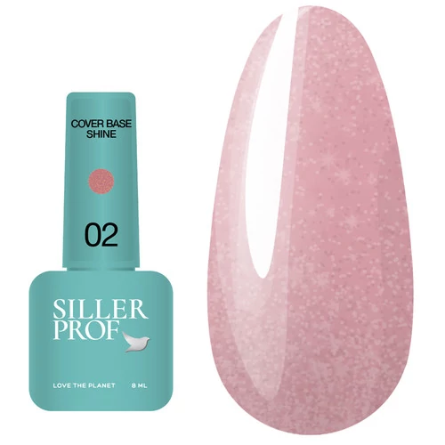 База SILLER Cover Shine №02 розовый беж с блестками 8 мл (u0000002633) - Фото №1