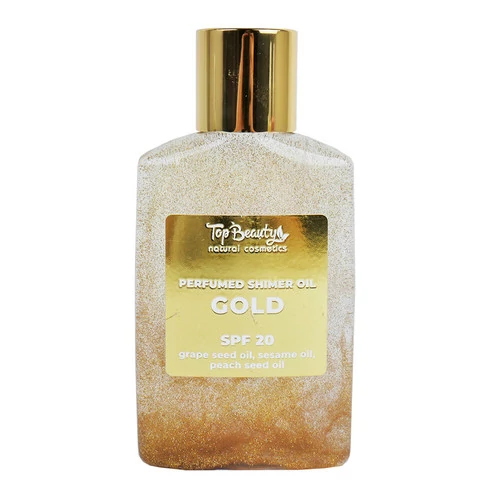 Масло сухое  TOP BEAUTY парфюмированное сияющее SPF 20 Gold 100 мл - Фото №1