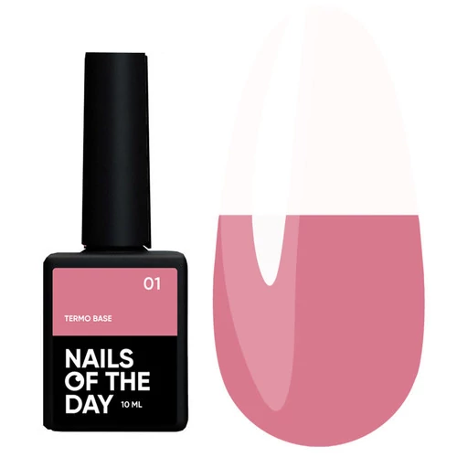 База NAILS OF THE DAY Termo №01 пыльная роза, молочный 10 мл (u0000016552) - Фото №1